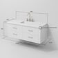 Lexora Home Castor 48" Single Bathroom Vanity in White with 2 cm White Cultured Marble Top and Rectangular Sink, , large