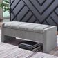 Ashley Akselman Storage Bench in Gray, , large