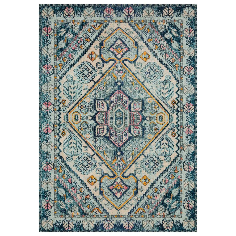 Loloi II Nadia NN-03 6"7" x 9"2" Aqua and Navy Area Rug, , large
