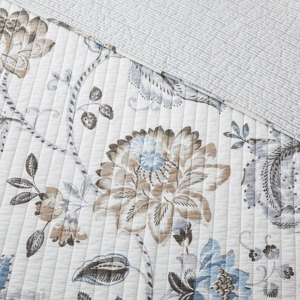 Levtex Maileen 3-Piece King/California King Quilt Set in Neutral Blue, Taupe and Cream, , large