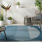 Surya Alfresco 5"3" x 7"7" Marine Blue, Light Silver, Slate Blue and Metallic Silver Indoor/Outdoor Area Rug, , large