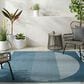 Surya Alfresco 5"3" x 7"7" Marine Blue, Light Silver, Slate Blue and Metallic Silver Indoor/Outdoor Area Rug, , large