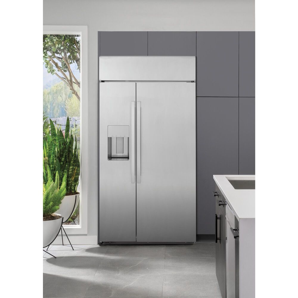 GE Profile 48" Side-by-Side Refrigerator in Fingerprint Resistant Stainless Steel, , large