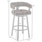 Blue River Lorin 26" Swivel Counter Stool with Black Cushion in Stainless Steel, , large