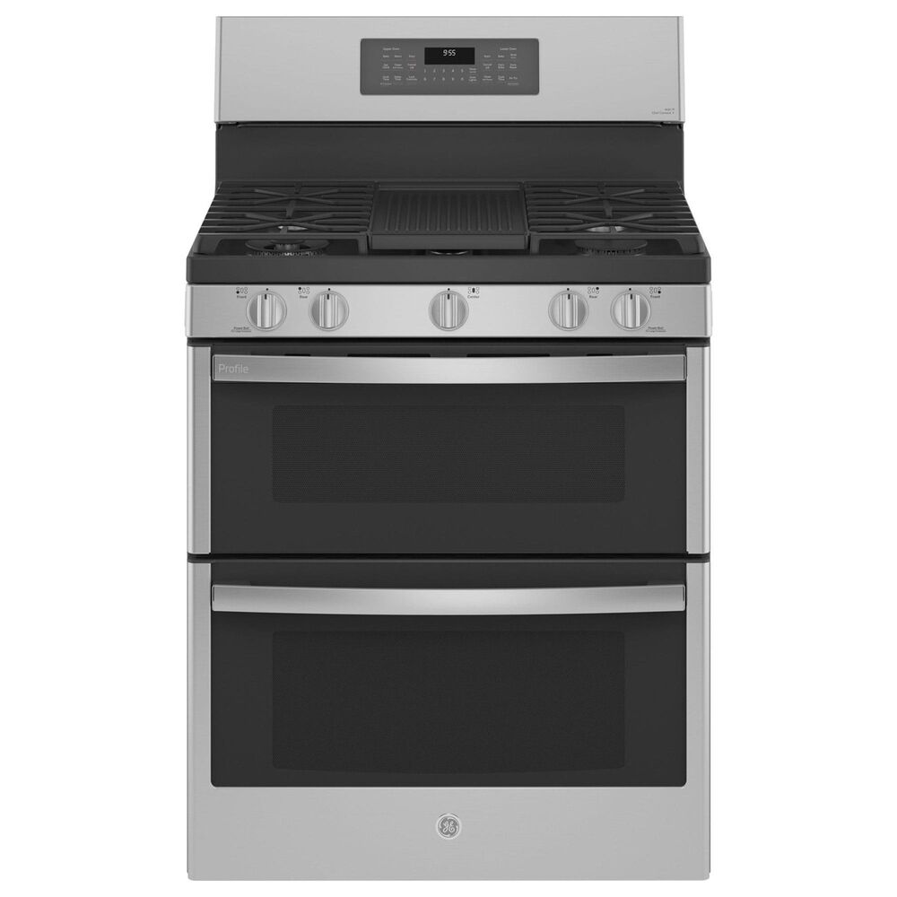 GE Profile 4pc Kitchen Package with Refrigerator, Range, Microwave, and Dishwasher in Stainless Steel, , large