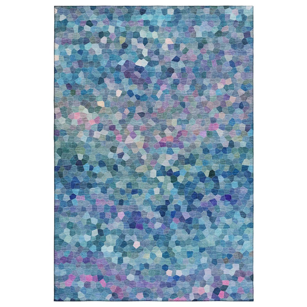 Dalyn Rug Company Kaleidoscope Turquoise 9" x 12" Indoor/Outdoor Area Rug, , large