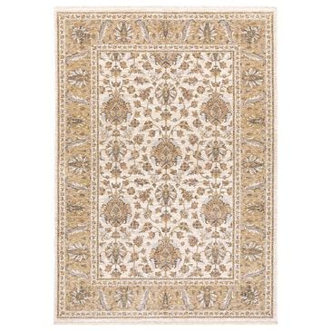 Oriental Weavers Maharaja Dakota 5091W 2"3" x 7"6" Ivory and Gold Scatter Rug, , large