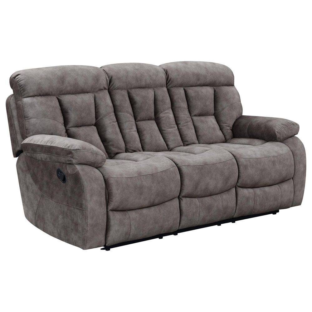 Steve Silver Bogata Manual Reclining Sofa in Majestic Mushroom, , large
