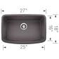 Blanco Valea 27" Single Bowl Kitchen Sink in Cinder, , large