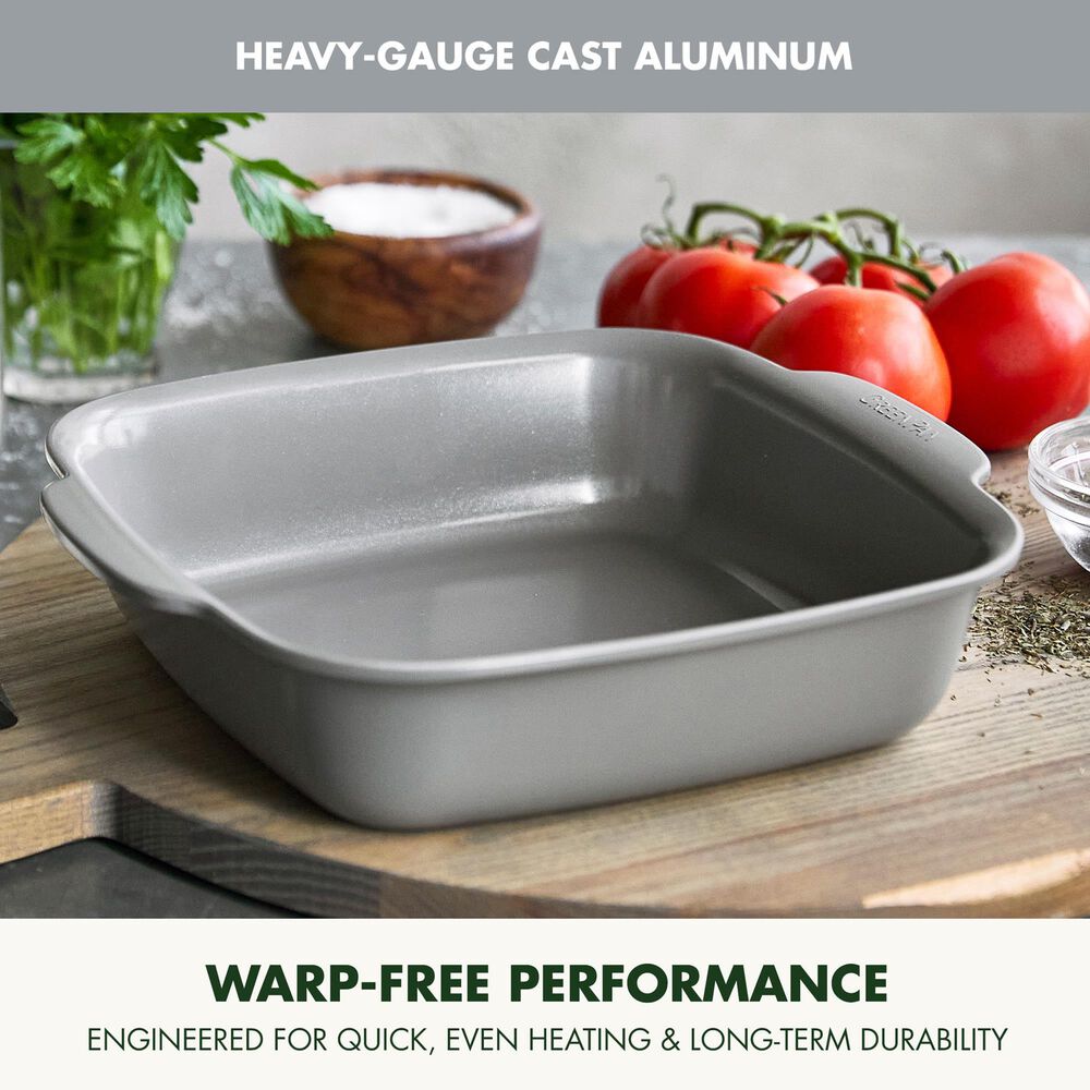 Green Pan Premiere Ovenware 8" Square Cake Pan in Gray, , large