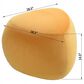 Flair Industries River Rock Hassock Ottoman in Harvest Gold Yellow, , large