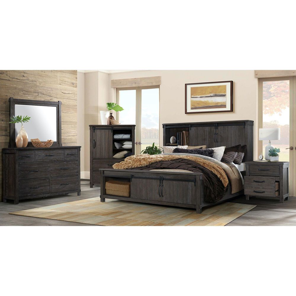 Mayberry Hill Scott 7 Drawer Dresser and Mirror in Dark Walnut, , large