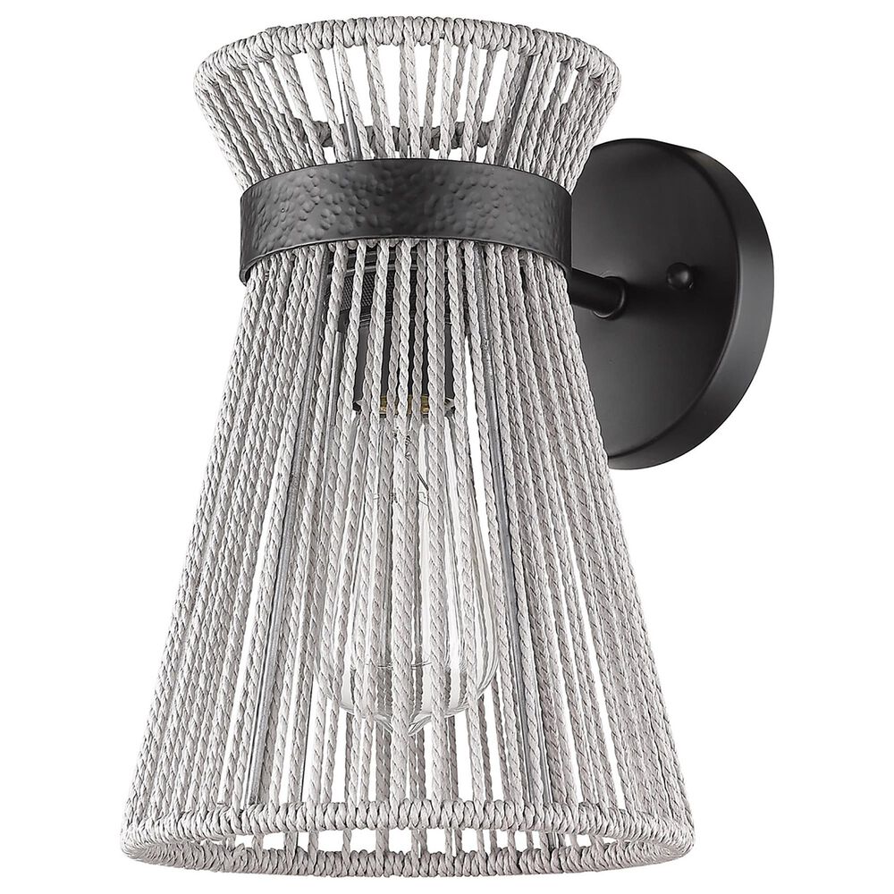 Golden Lighting Avon 1-Light Wall Sconce in Matte Black, , large