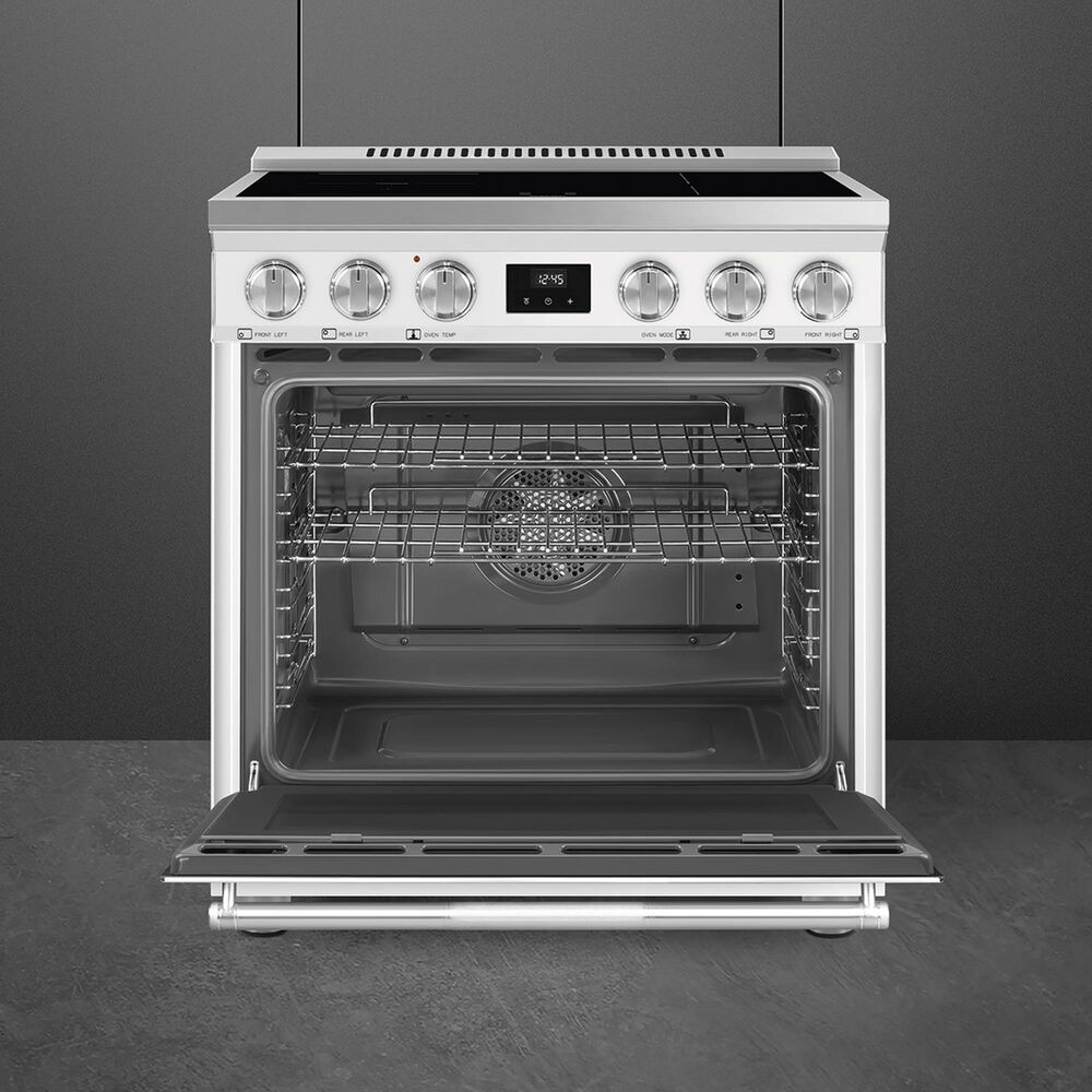 SMEG Professional 30" Induction Electric Range in Matte White, , large