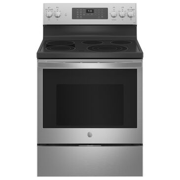 GE Profile 30" Smart Free-Standing Electric Convection Range in Stainless Steel, , large