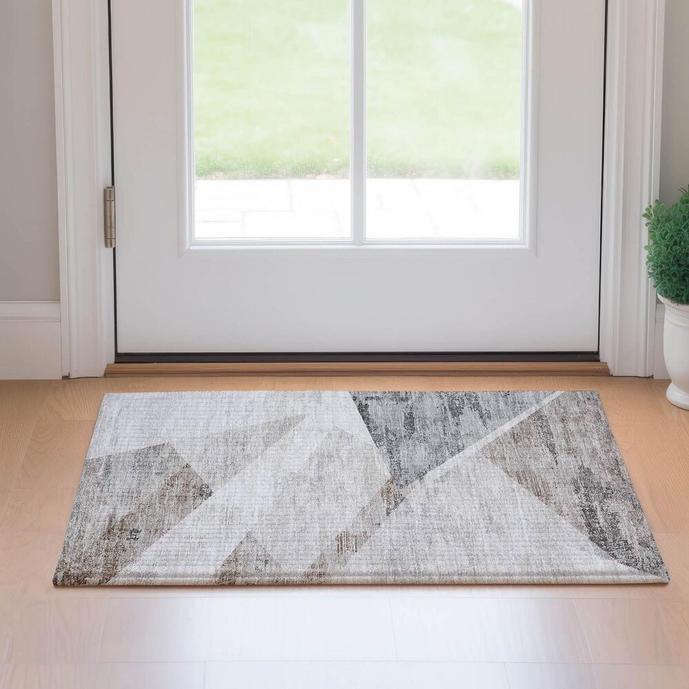 Dalyn Rug Company Neo NO11 1&#39;8&quot; x 2&#39;6&quot; Silver Area Rug, , large