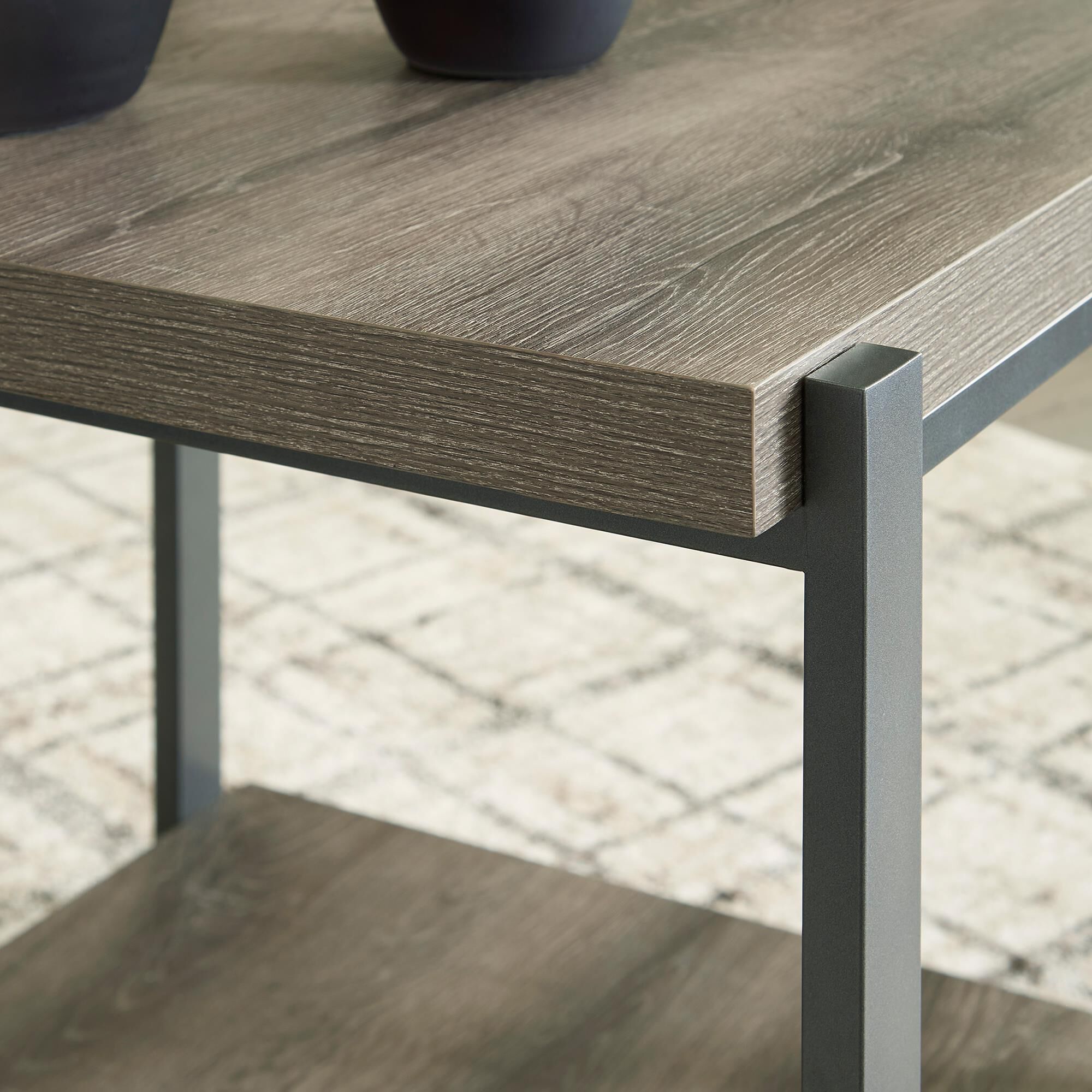 Ashley Wilmaden 3-Piece Occasional Table Set in Gray/Black