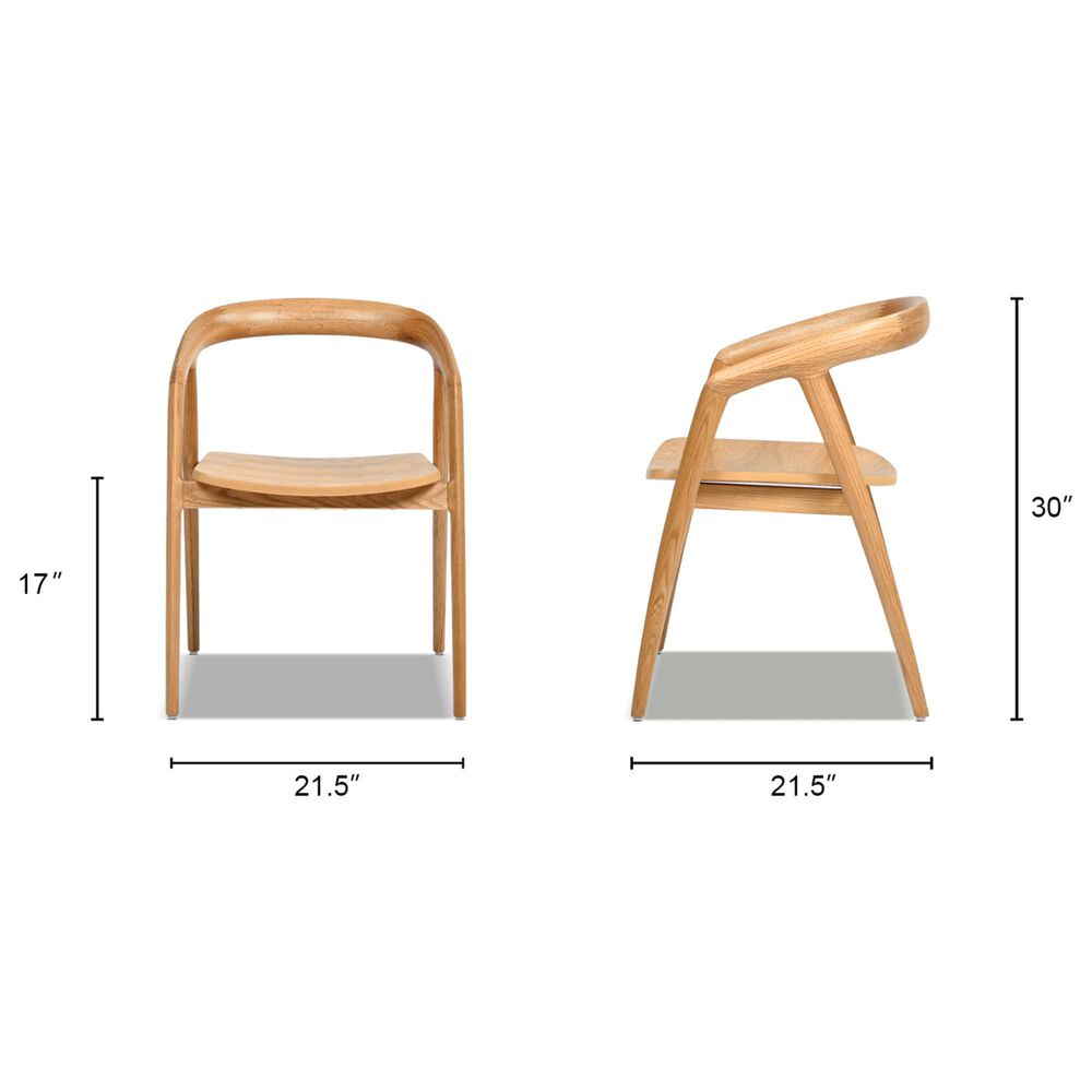 Jennifer Taylor Home Simeon Arm Chair in Warm Natural Brown, , large