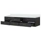 Lexora Home Castor 84" Double Bathroom Vanity in Black with 2 cm White Cultured Marble Top and Rectangular Sinks, , large