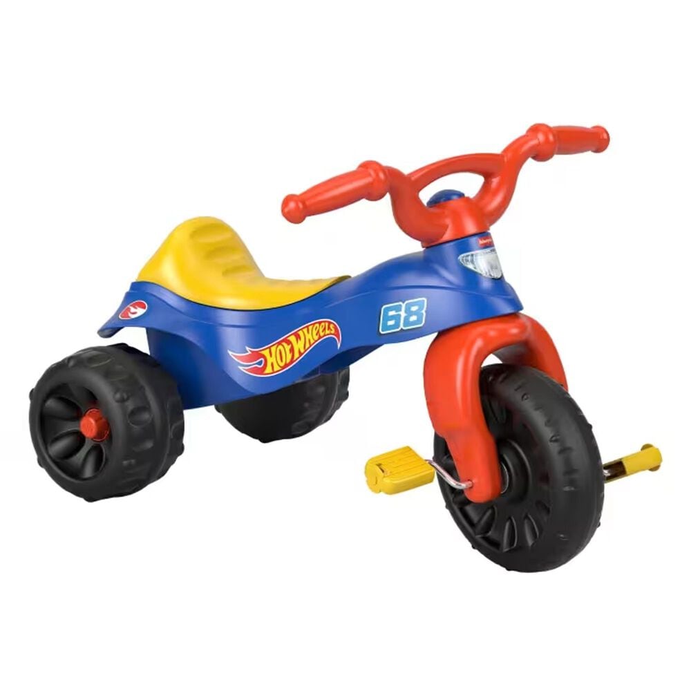 Fisher Price Hot Wheels Tough Trike Toddler Tricycle with Handlebar Grips, , large