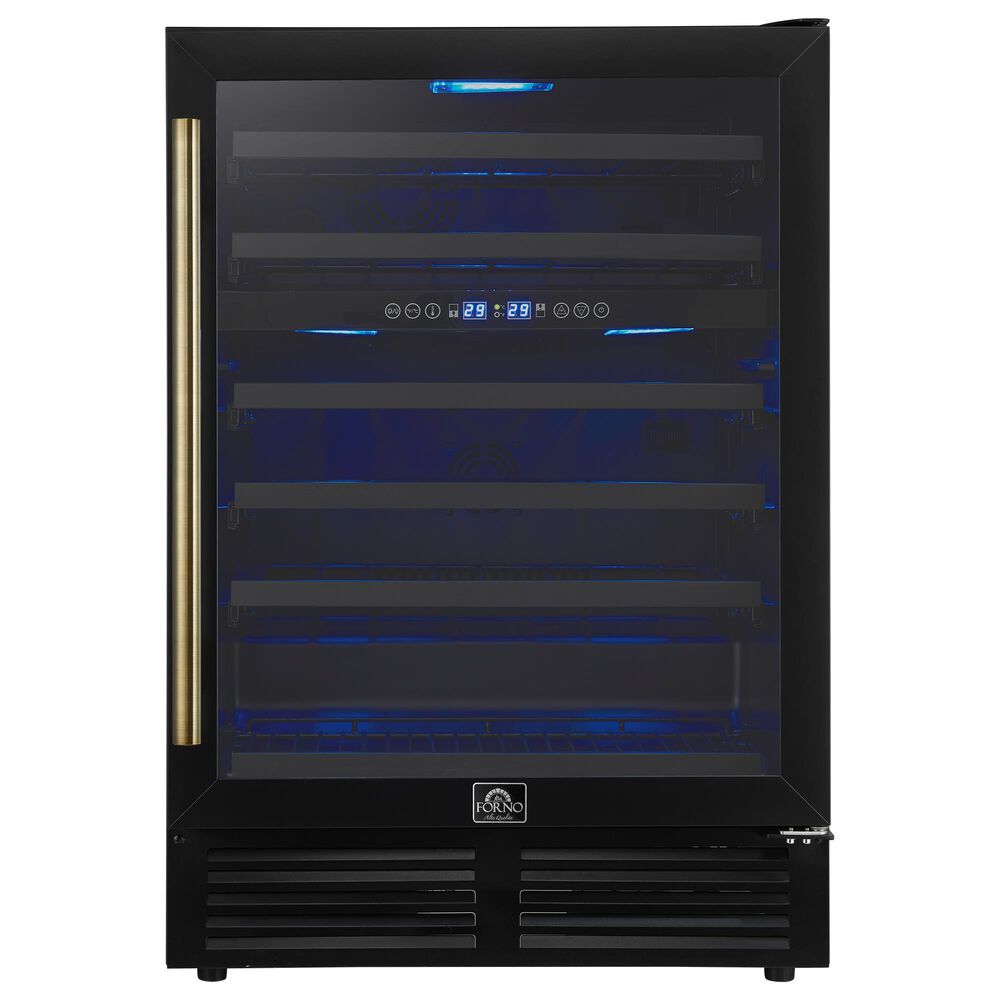 Forno Bacchino 4.8 Cu. Ft. Wine Cooler in Black and Antique Brass, , large