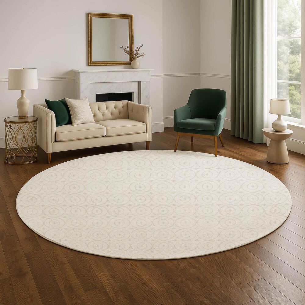 Dalyn Rug Company The Reserve TR12 Silver 8&#39; Round Indoor/Outdoor Area Rug, , large