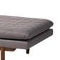Baxton Studio Marit Twin Daybed with Grey Upholstered in Walnut, , large