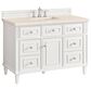 James Martin Vanities Lorelai 48" Single Vanity in Bright White with 3 cm Eternal Marfil Quartz Top, , large