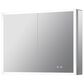 Lexora Home Mesa 30" x 36" LED Mirror Medicine Cabinet with Defogger in Aluminium, , large