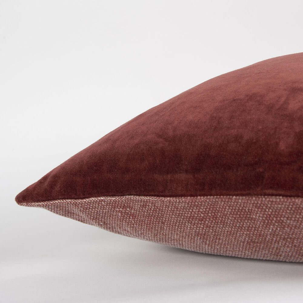 Rizzy Home Transitional Solid 22&quot; Poly Filled Pillow in Rust, , large