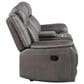 New Heritage Design Enzo Manual Reclining Loveseat in Gray, , large