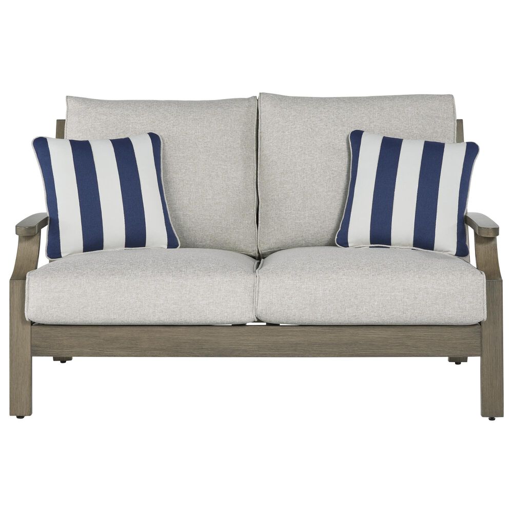 Ashley Rainier 4-Piece Patio Conversation Set in Beige, , large