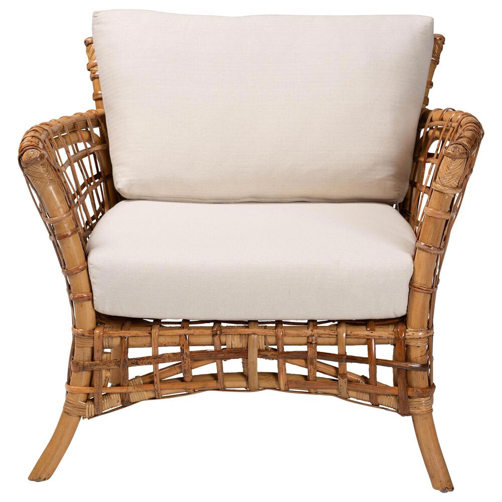 Baxton Studio Babette Arm Chair in White, , large