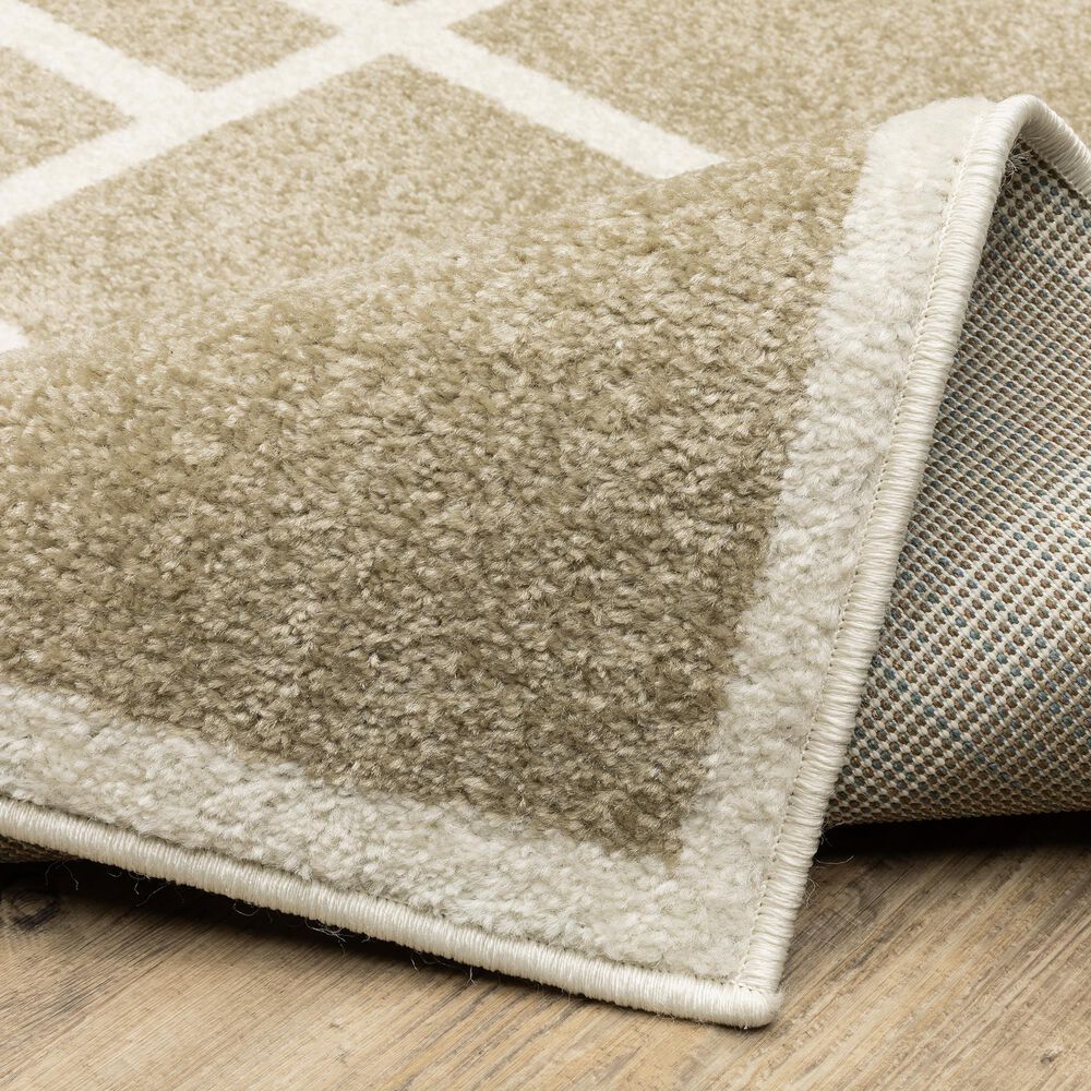 ROW by Oriental Weavers Quinn QUI04 Beige and Ivory 5'3" x 7' Area Rug, , large