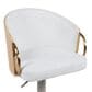 Armen Living Solstice Adjustable Barstool in Ivory, , large