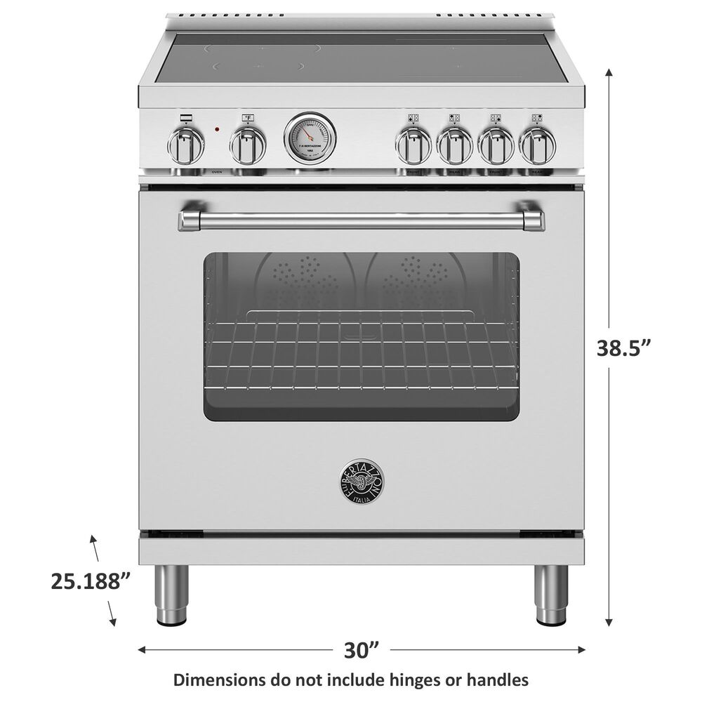 Bertazzoni Master 4.7 Cu. Ft. Freestanding Electric Induction Range in Stainless Steel, , large