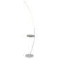 Lite Source Monita LED Shelf Floor Lamp with Wireless Charging + USB in Silver, , large