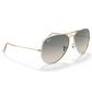 Ray-Ban Aviator Full Color Legend Sunglasses with Light Grey Lenses in Polished Grey, , large