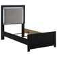 Ashley Maeling Twin Upholstered Panel Bed in Black and Gray, , large