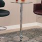 Pacific Landing Bar Table with Glass Top in Polished Chrome, , large