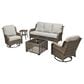 HOMLUX 5-Piece Grey Wicker Patio Set in Grey, , large