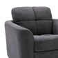 HOMLUX Accent Chair with Tufted Cushion in Gray, , large