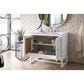 James Martin Vanities Athens 36" Single Bathroom Vanity in Glossy White with 3 cm Carrara White Marble Top and Rectangular Sink, , large