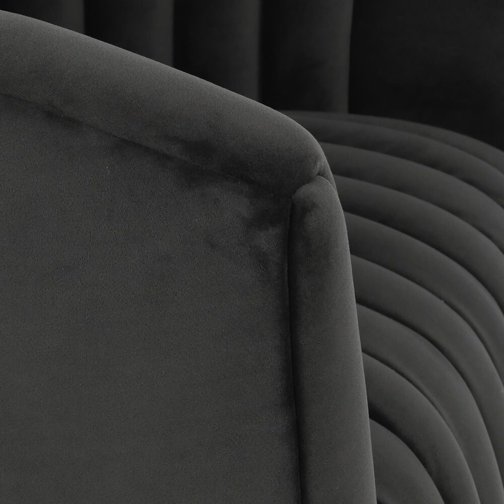 Classic Home Arline Swivel Accent Chair in Gray, , large