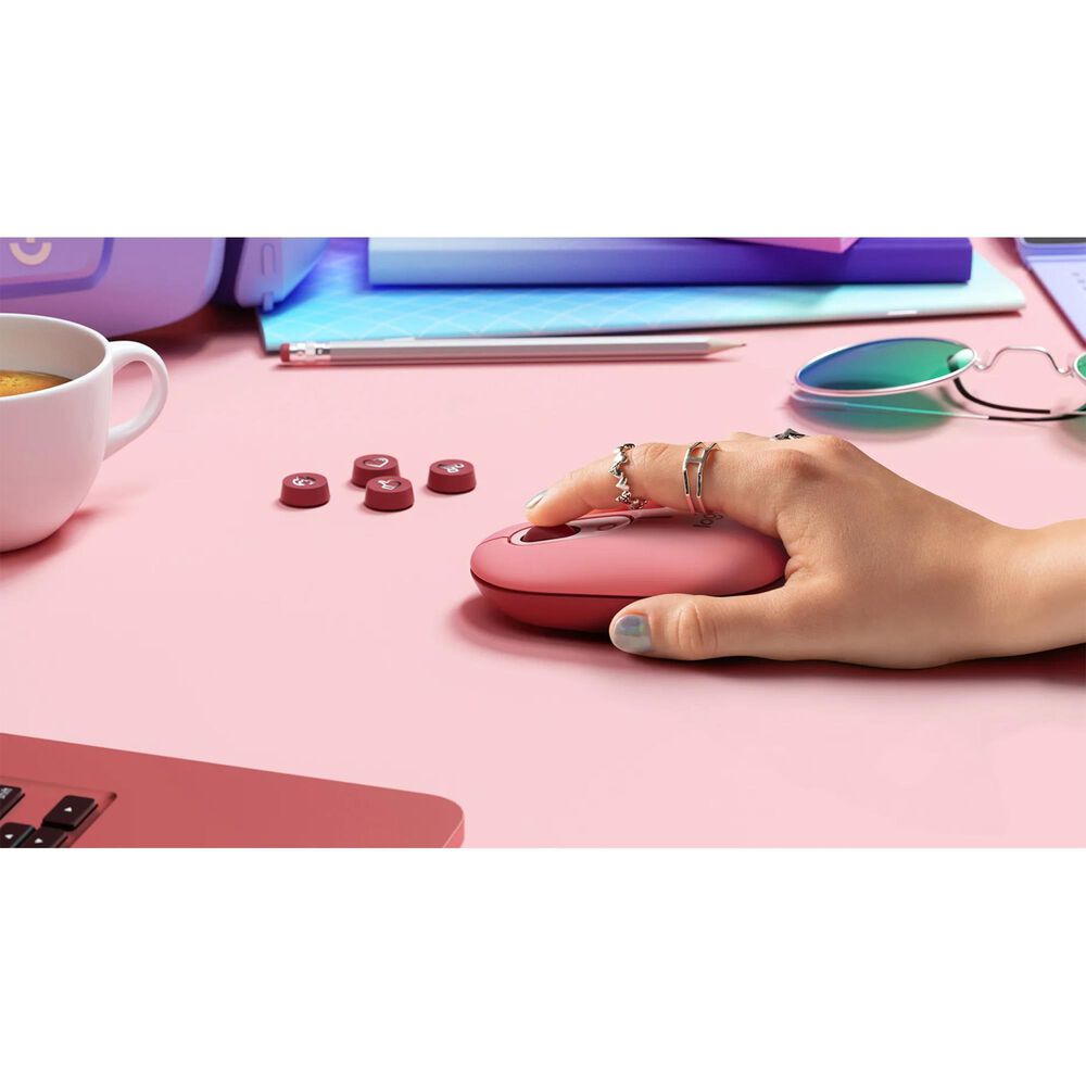 Logitech Pop Mouse with Emoji in Pink, , large