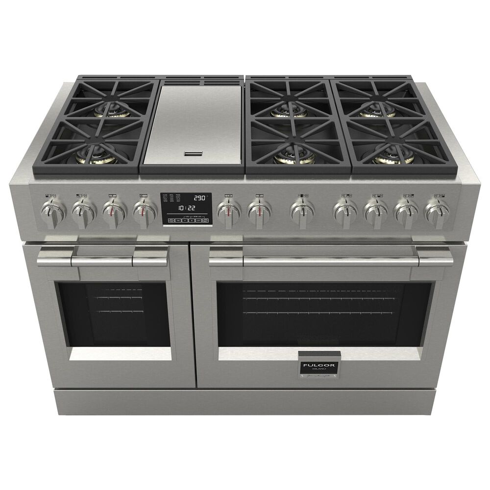 Fulgor Milano Sofia 6.5 Cu. Ft. 48&quot; Professional Dual Fuel Range in Stainless Steel, , large