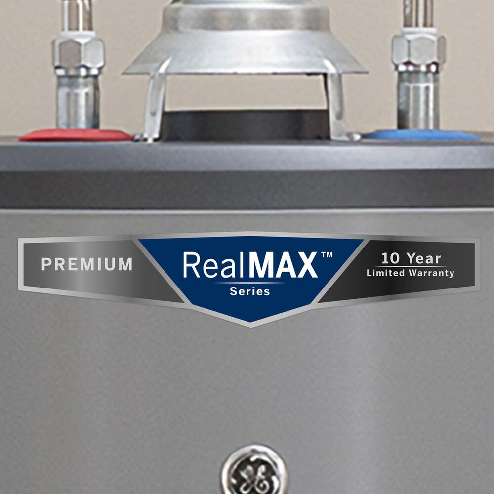 GE Appliances RealMAX Premium 40-Gallon Tall Liquid Propane Atmospheric Water Heater in Gray, , large