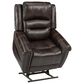Flexsteel Oscar Power Lift Recliner with Headrest and Lumbar in Dark Brown, , large