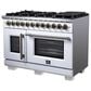 Forno Capriasca 48" Freestanding French Door Dual Fuel Range in White, , large