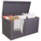 Hearth and Haven Outdoor Deck Box with Side Handles and Lockable Storage Containers in Brown, , large